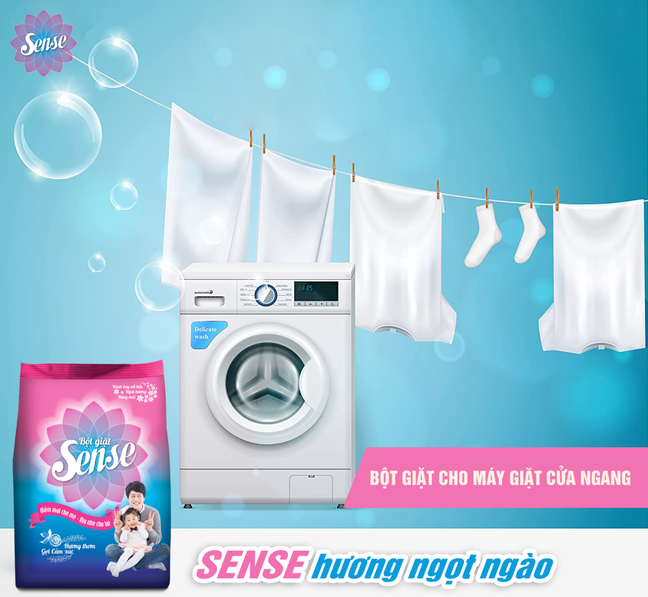 Bột giặt Sense ngọt ngào