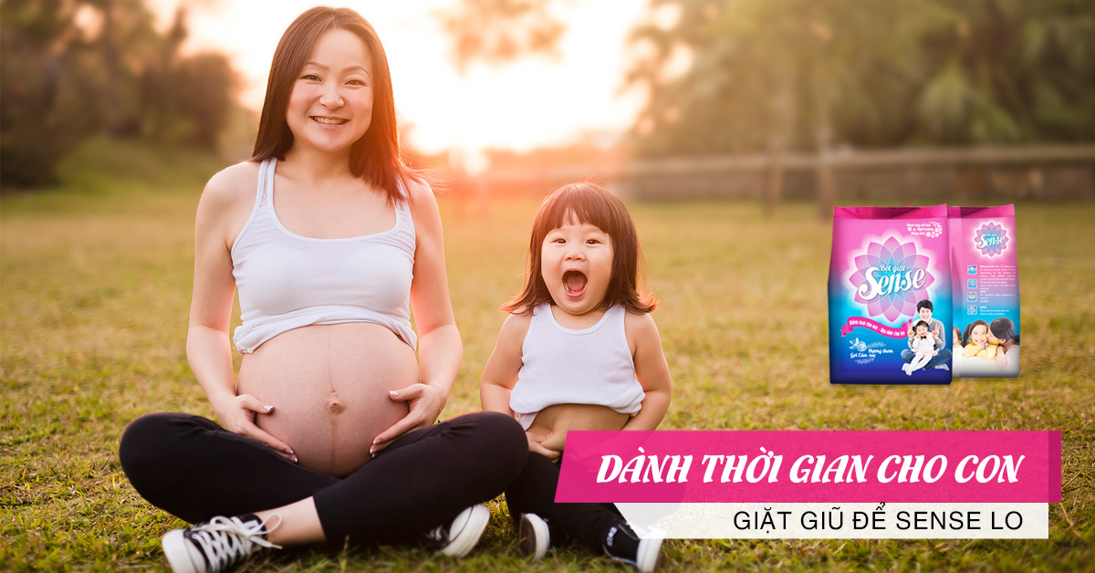 dành thời gian cho con, giặt giũ để sense lo