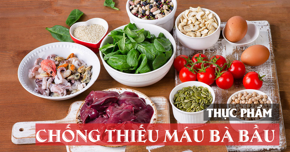 thực phẩm cho bà bầu bị thiếu máu