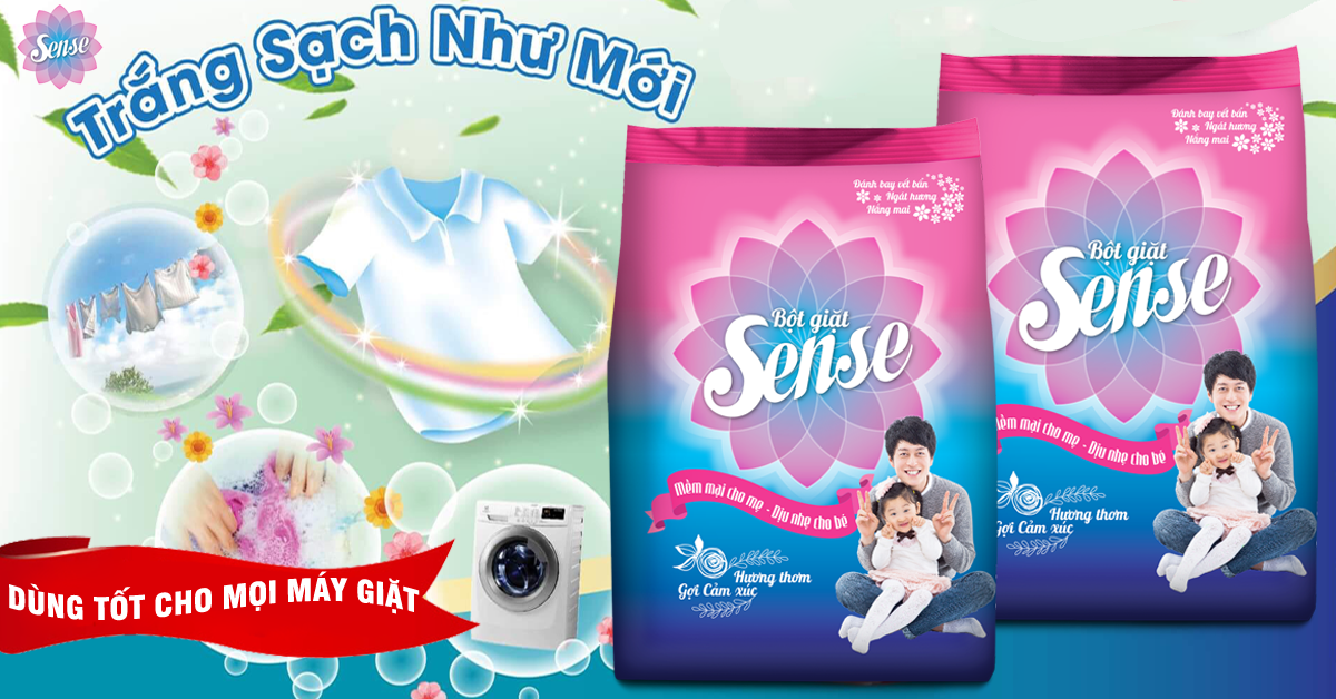 Bột giặt Sense Hương ngọt ngào: Lựa chọn hoàn hảo cho máy giặt