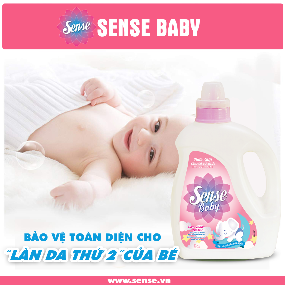 nước giặt cho bé yêu