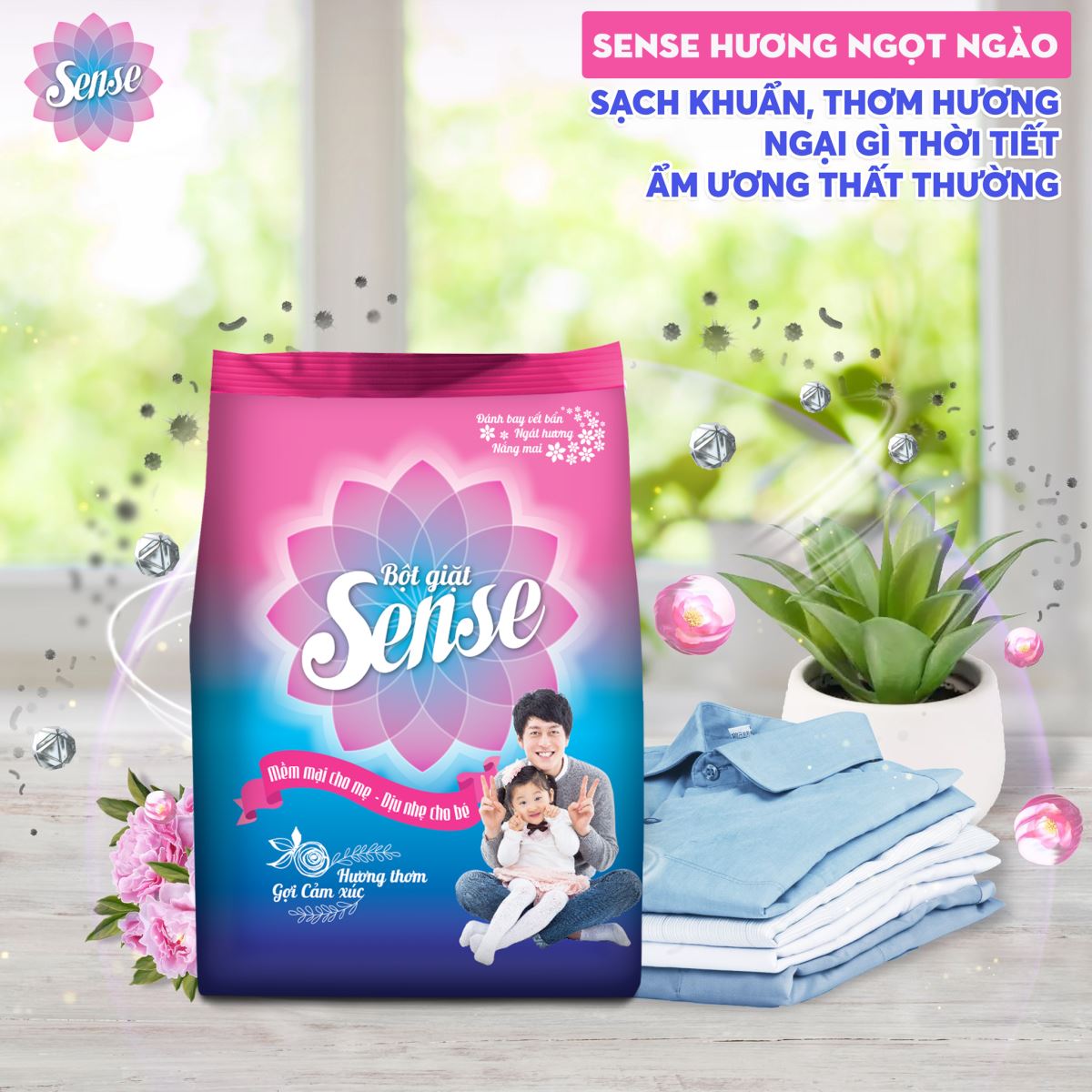 bột giặt sense hương ngọt ngào