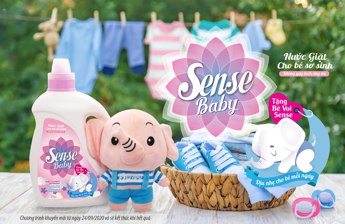 nước giặt sense baby cho bé