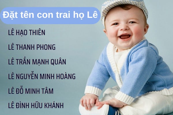 Đặt tên con trai 2024 họ Lê