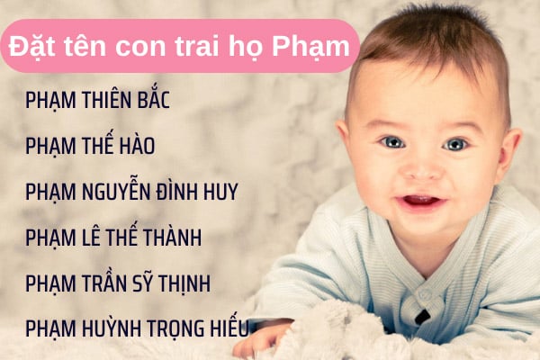 Đặt tên con trai 2024 họ Phạm