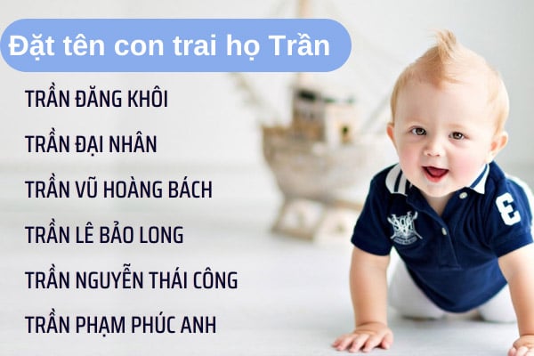 Đặt tên con trai 2024 họ Trần